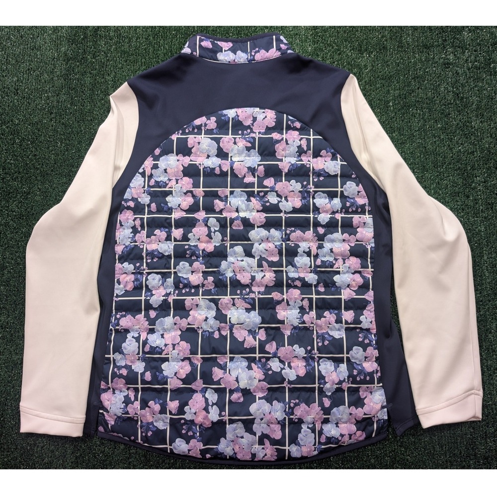 Peter Millar Women's Quilted Hybrid Full Zip Golf Jacket XL NWT Performance - Picture 4 of 7